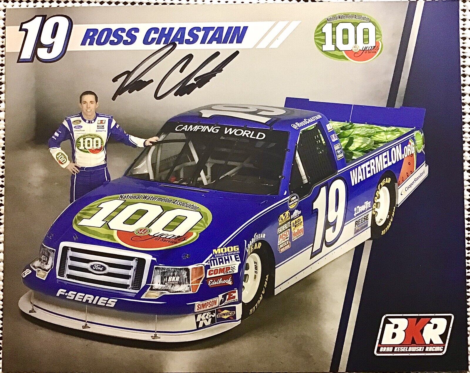 NASCAR-{Ross Chastain 19 y/o Autograph #19}-{2012 Truck Series}-Hero Card RARE