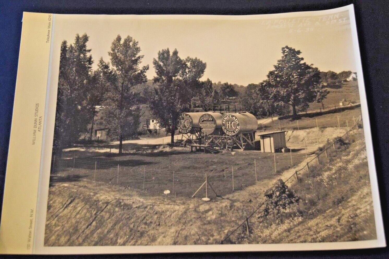 *Original* 1935 Sinclair Oil Co - Photograph - Tank Station - LaFollette, TN  mt