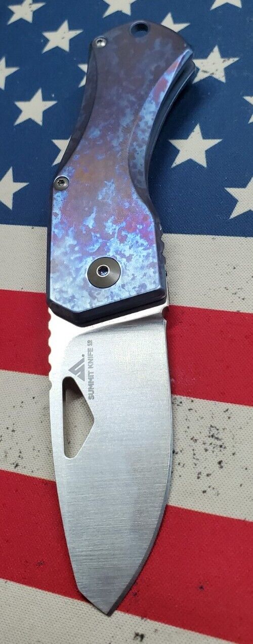 Summit Knife Co. Half Dome Knife Custom Acid Anodized Titanium 2.4\