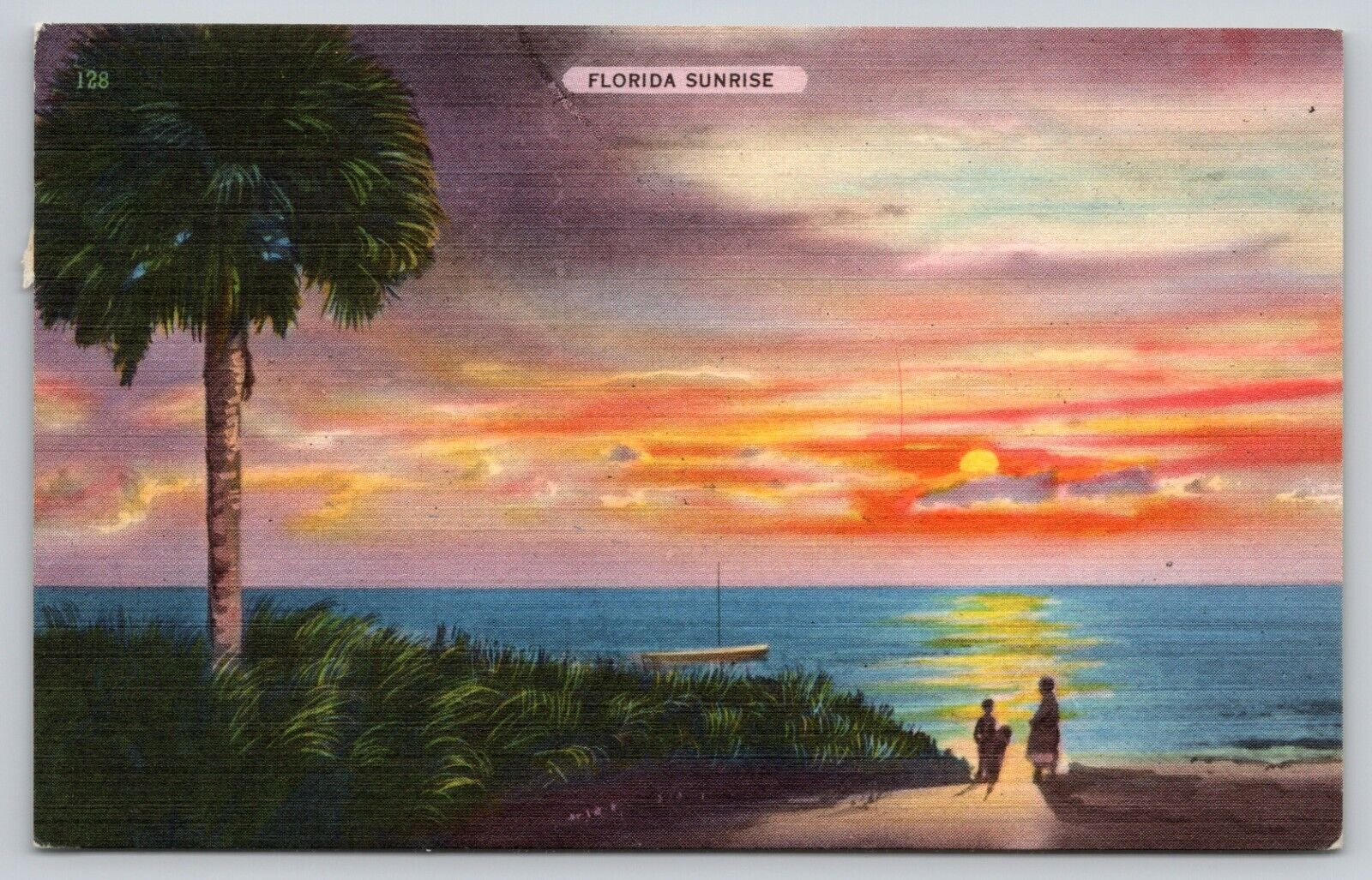 Postcard Florida Sunrise Linen A15