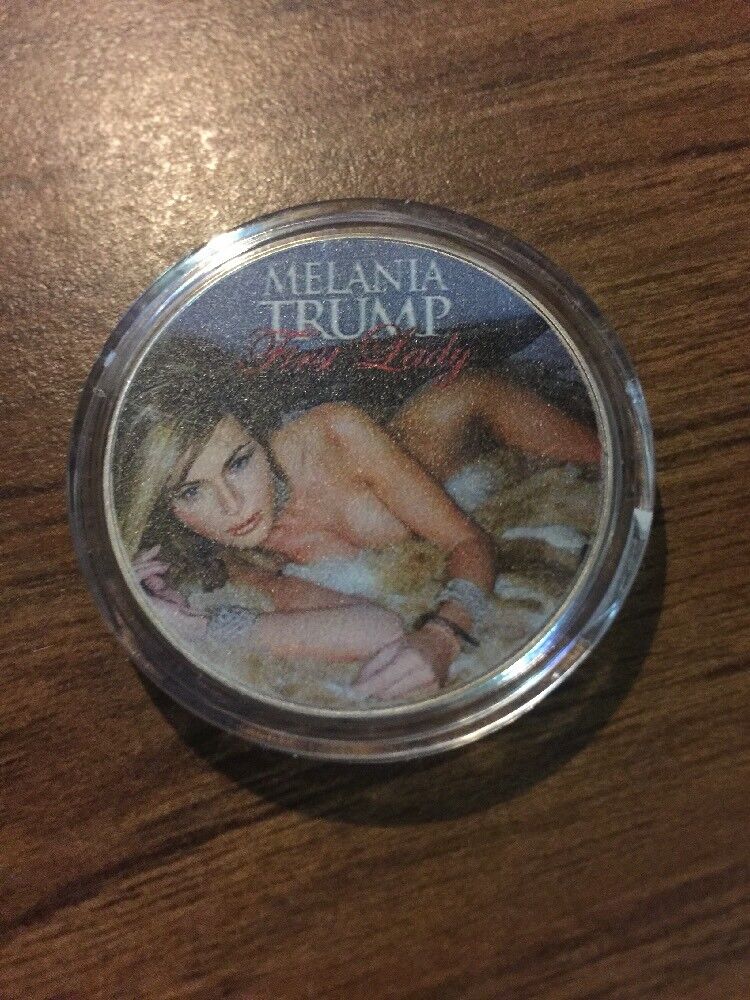 Melania Trump Partial Nude Half Dollar Woke Novelty Coin NSFW Anti Biden Clinton