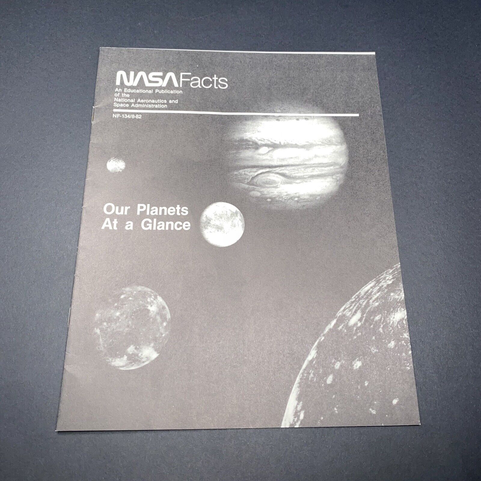 Vintage 1982 NASA Fact Sheet NF-134/8-82 “Our Planets At a Glance” JFK Space