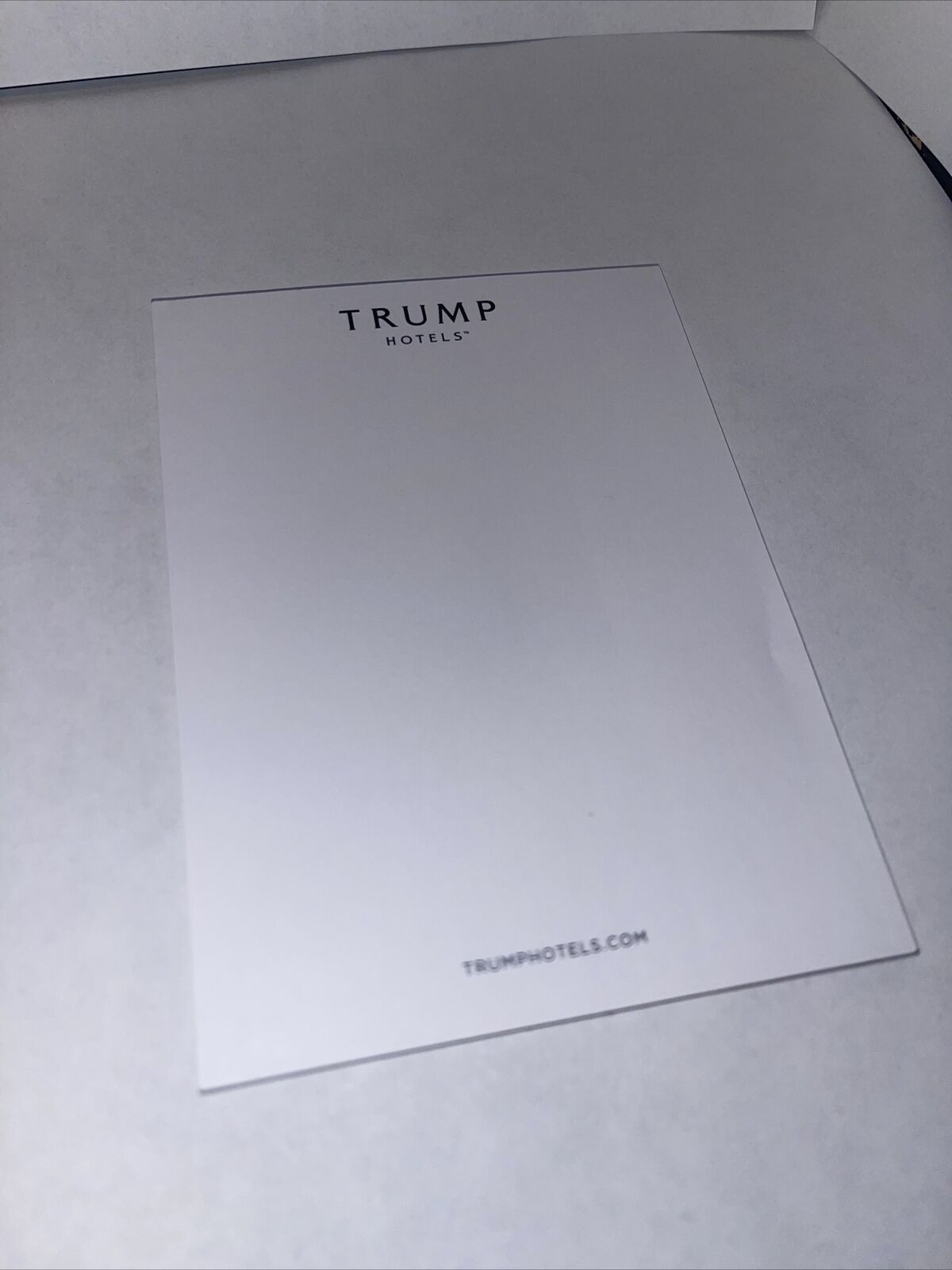 Trump Hotels Collectible Notepad