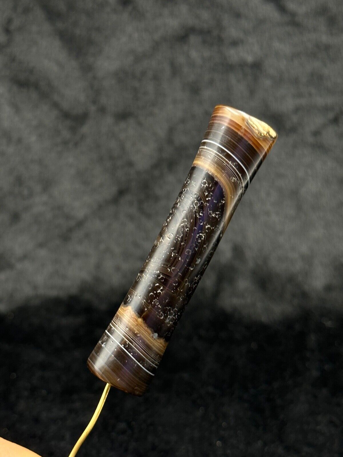 Ancient Natural Rare Tibetan Banded Dzi Agate Beautiful Unique Found Amulet Bead