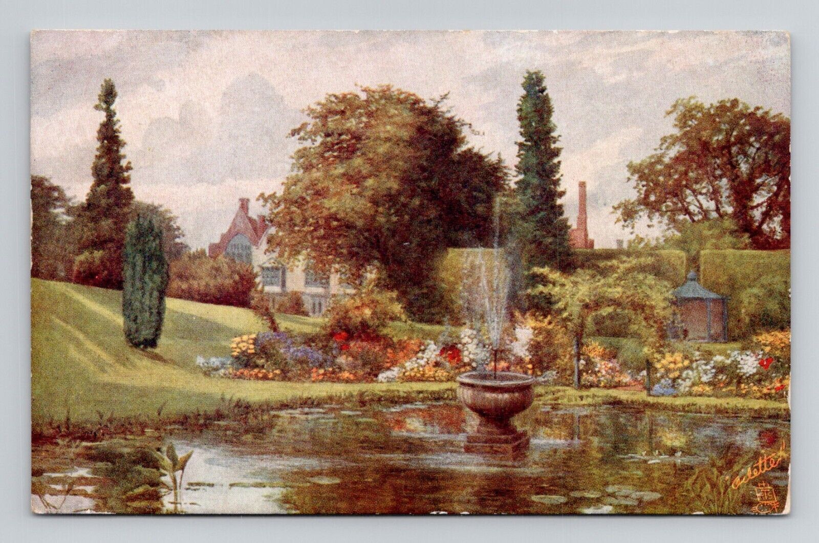 Postcard The Gardens of Kent England, Tuck Oilette Antique G9