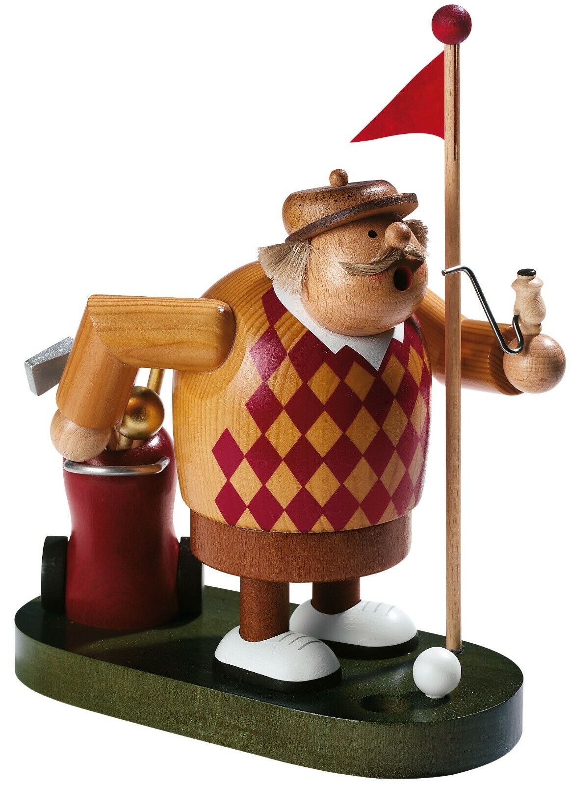NEW IN BOX - KWO Golfer - German Christmas Smoker / Incense Burner