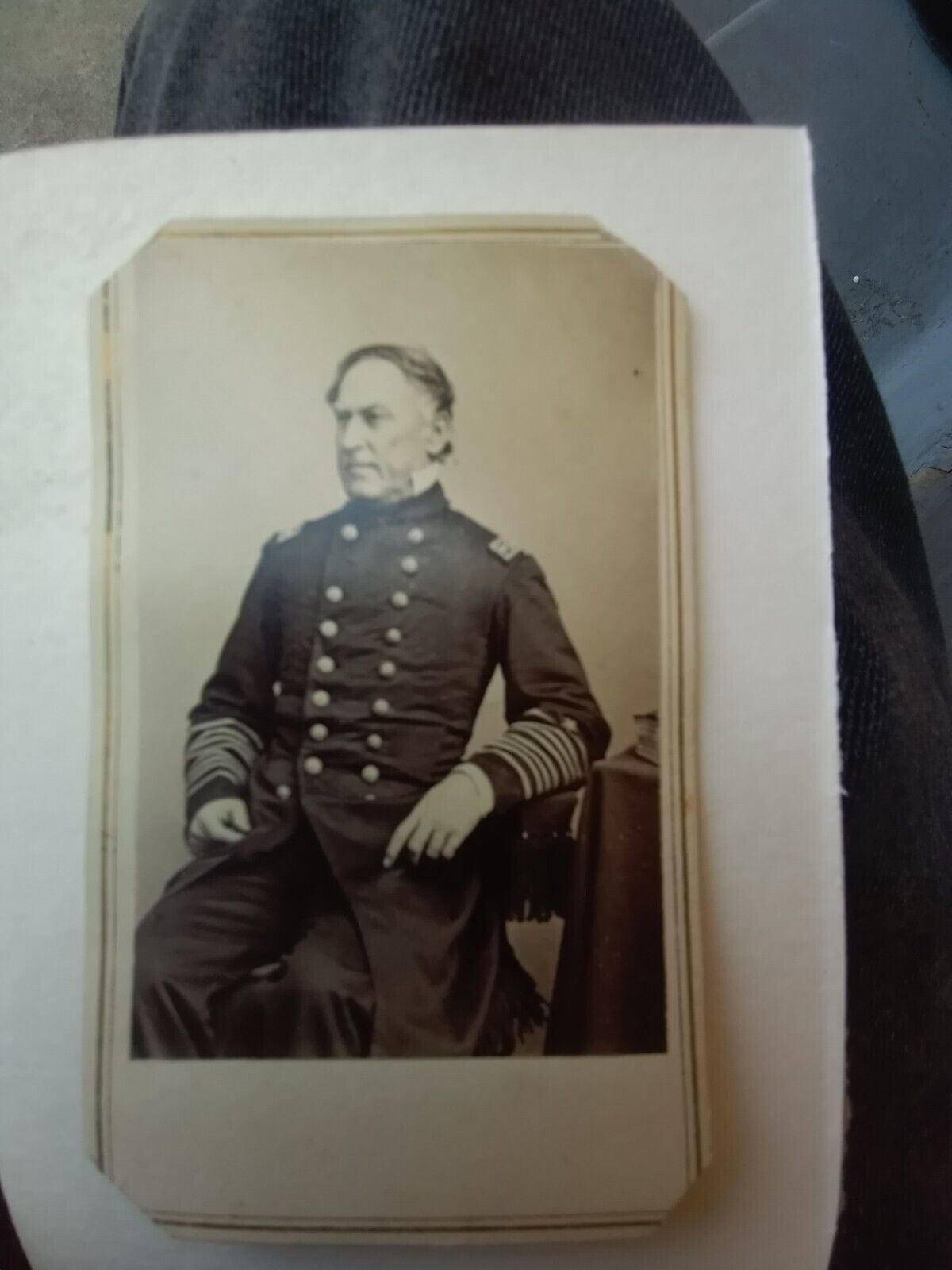 Vintage Matthew Brady Civil War CDV Photo of Admiral DAVID FARRAGUT Civil War 