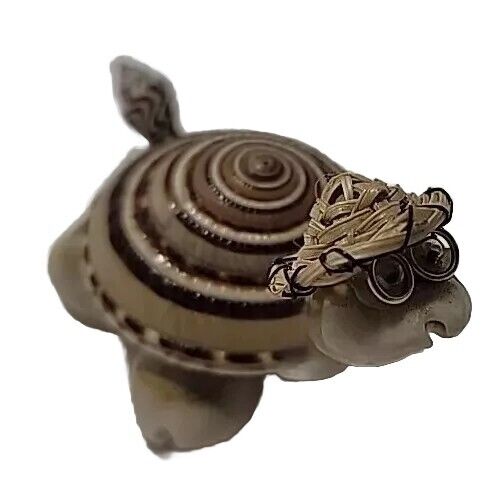 Lot Of 16 Vintage Cowrie Shell Turtles Hats Glasses Figurines Handmade Island  