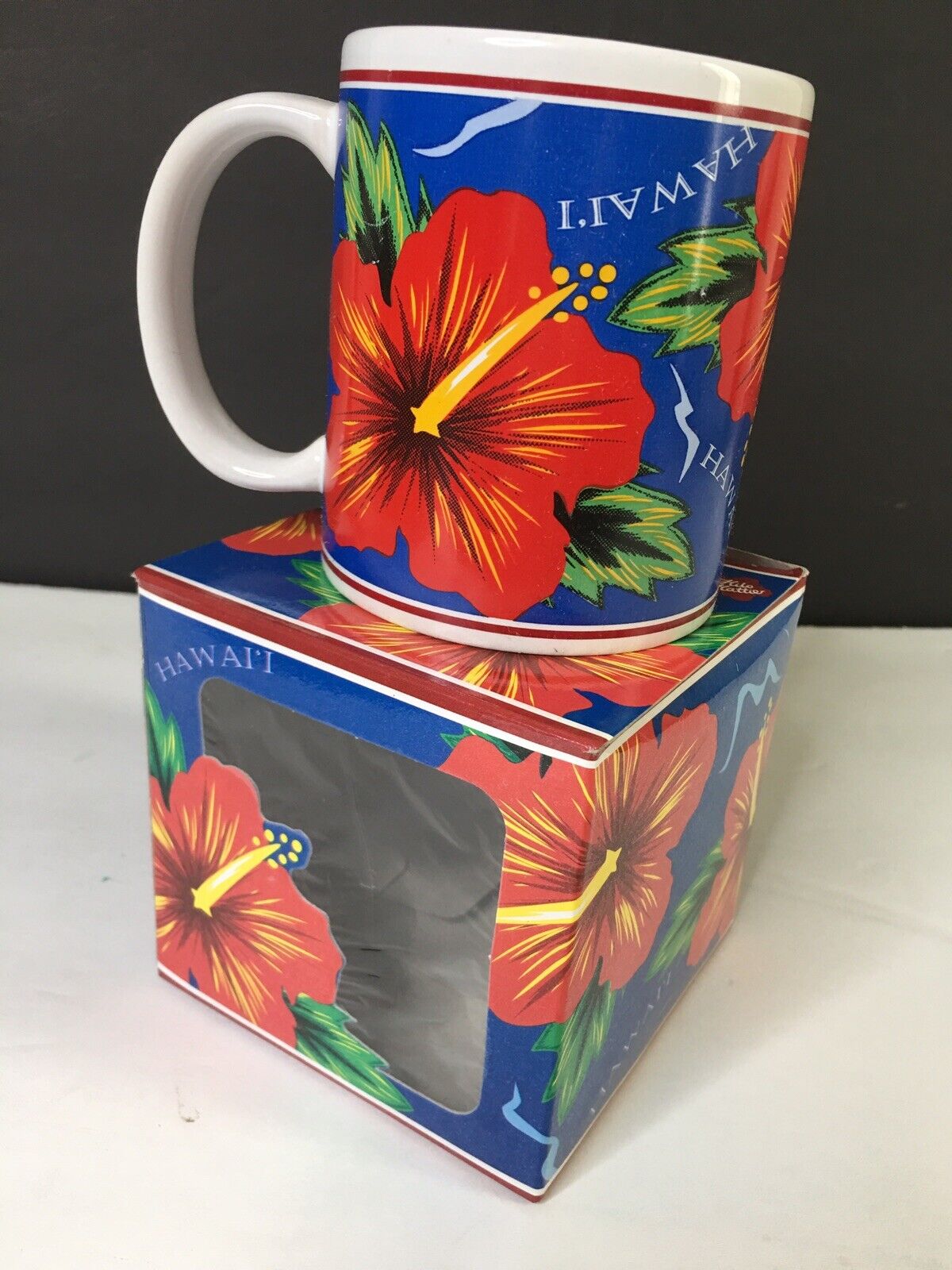 Hilo Hattie Coffee Cup Mug Hibiscus Flower Island Heritage 1996  Hawaii Vintage