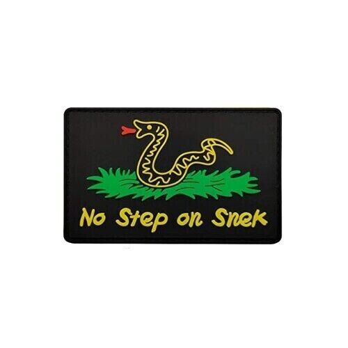 No Step On Snek Don't Tread on Me Hook and Loop PVC Patch
