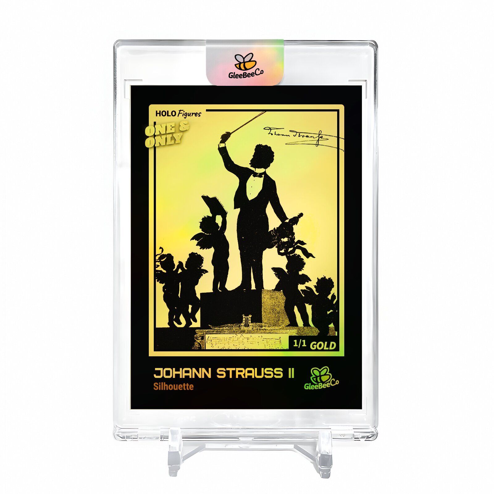JOHANN STRAUSS II Card 2023 GleeBeeCo Holo Figures Silhouette #JHSL *GOLD* 1/1