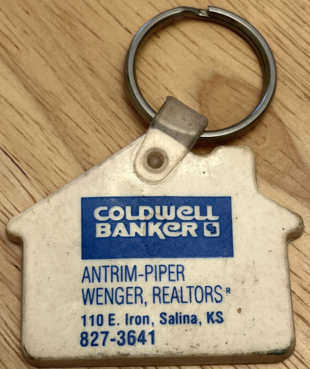 Vintage Coldwell Banker Advertising Keyring Keychain Rubber Metal Ring Promo