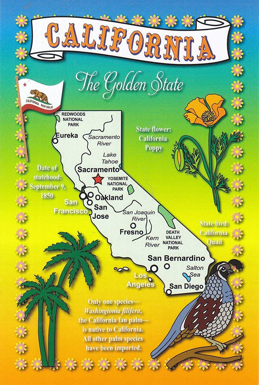 STATES9CAL CALIFORNIA The Golden State; Statehood: 09/  .. from HibiscusExpress 
