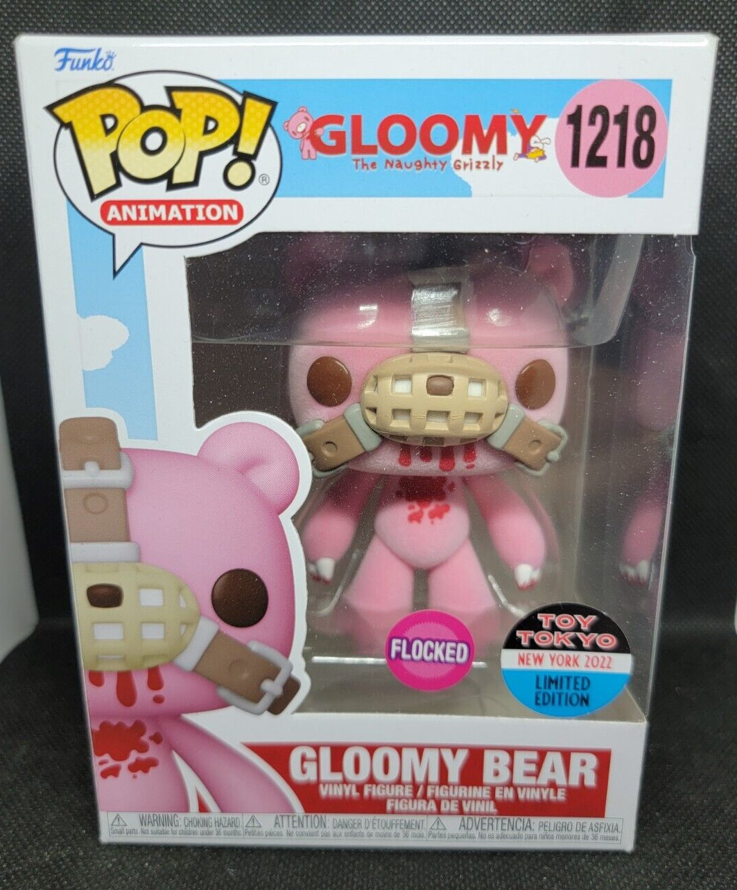 2022 NYCC Toy Tokyo Exclusive Flocked Gloomy Bear Funko Pop Animation 1218