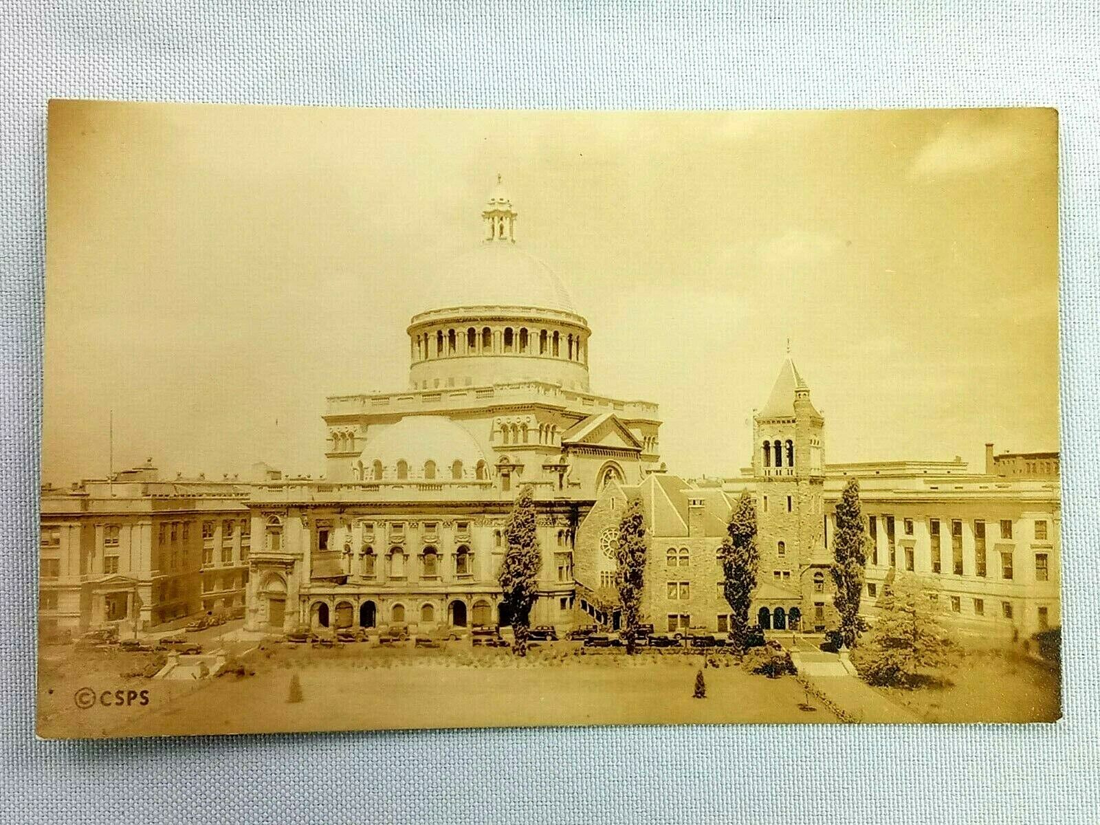 Vintage Postcard 1900\'s First Church of Christ Scientist Boston MA RPPC
