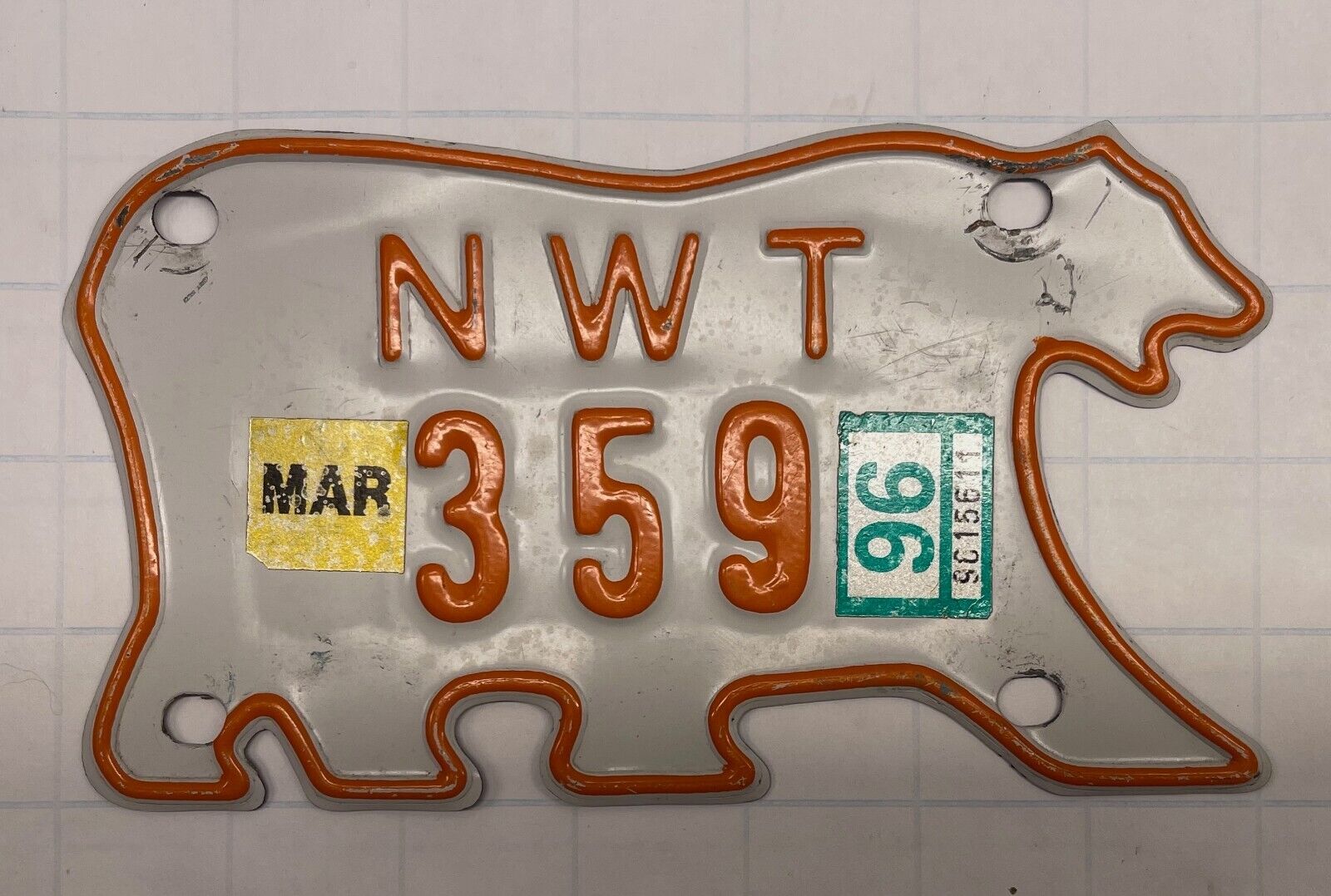 1996 Northwest Territories ATV License Plate 359