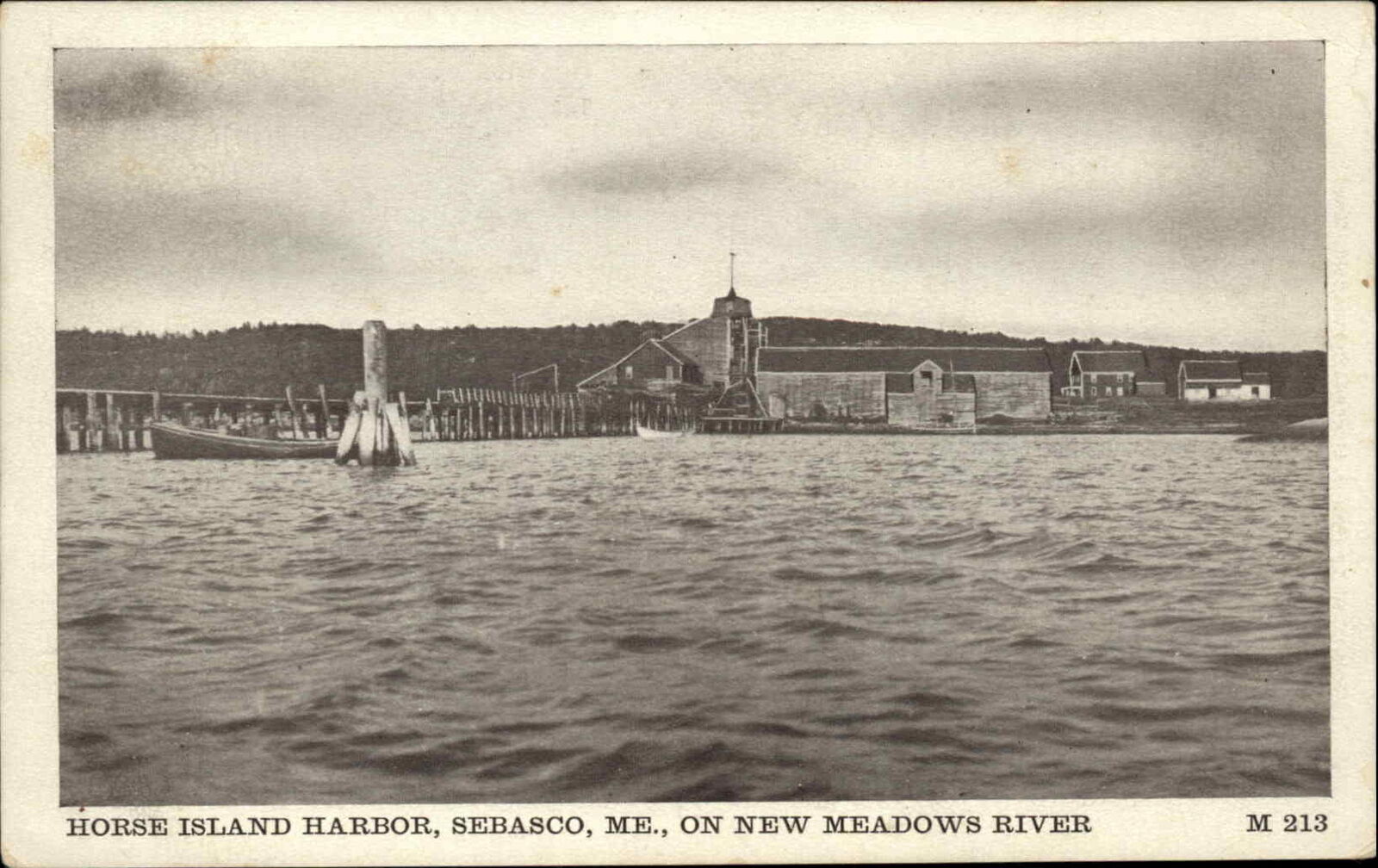 Horse Island Harbor Sebasco ME SCARCE 1908 Used Postcard