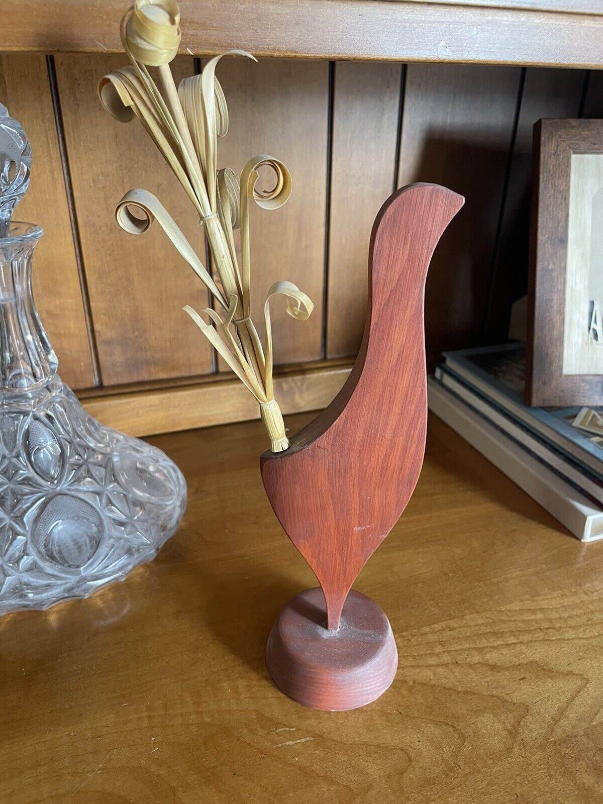 MCM Wood Carved Bird Made In Sweden