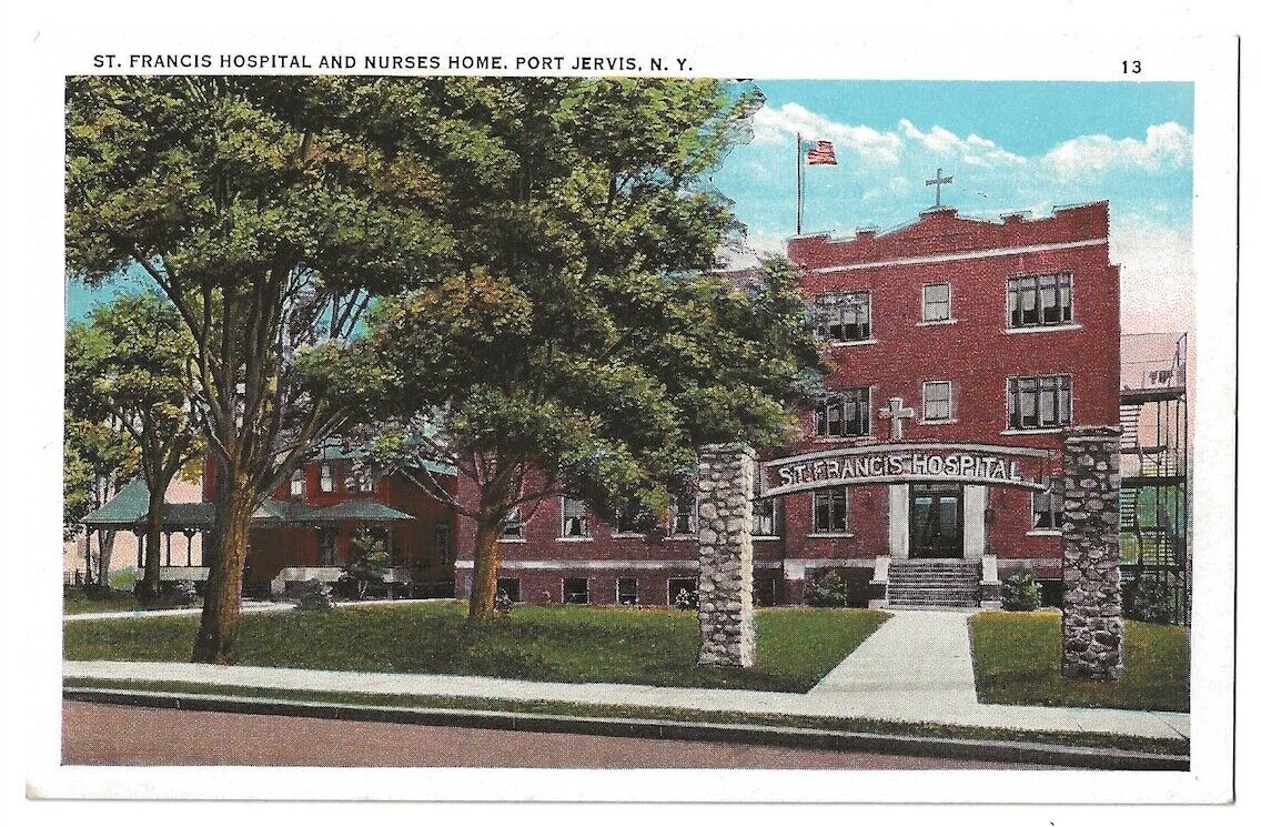 Port Jervis New York c1920\'s St. Francis Hospital, Nurses Home