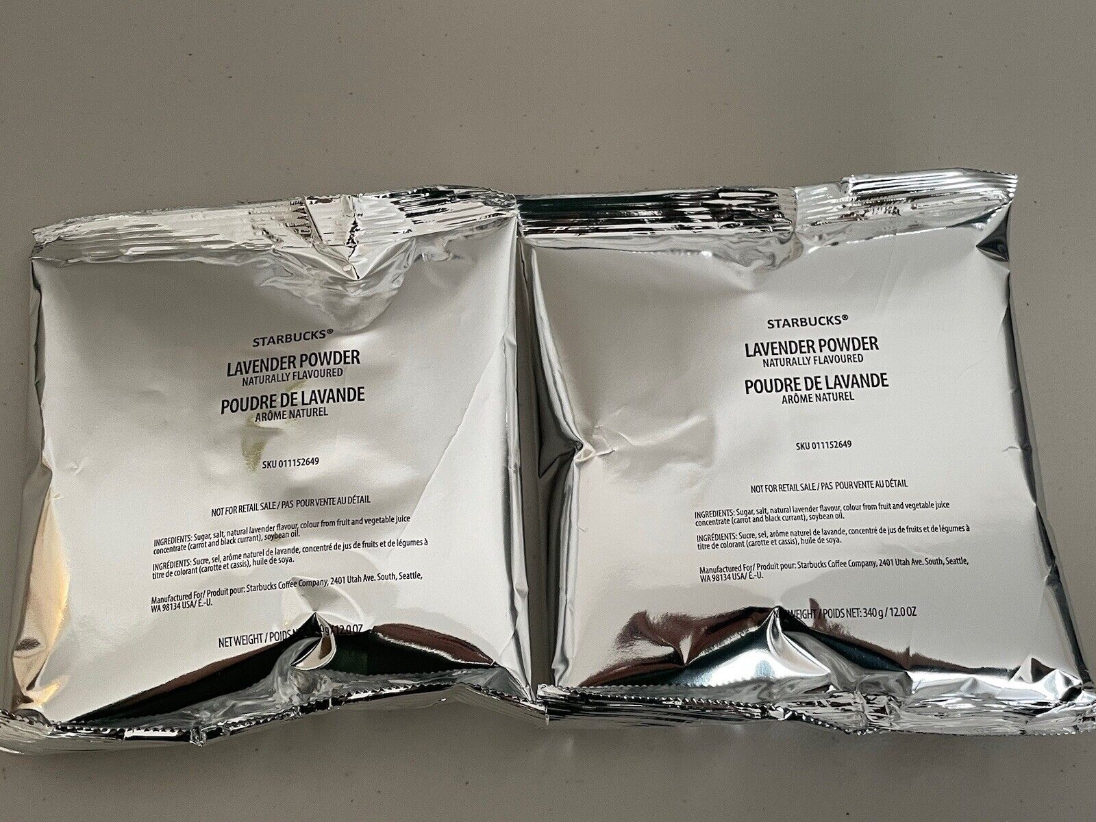 Starbucks Lavender Powder | 2 x bags (24 oz total) | BB: July 2024