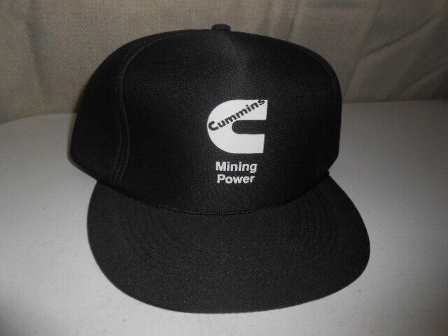 Cummins Mining Power snapback Trucker cap hat Black