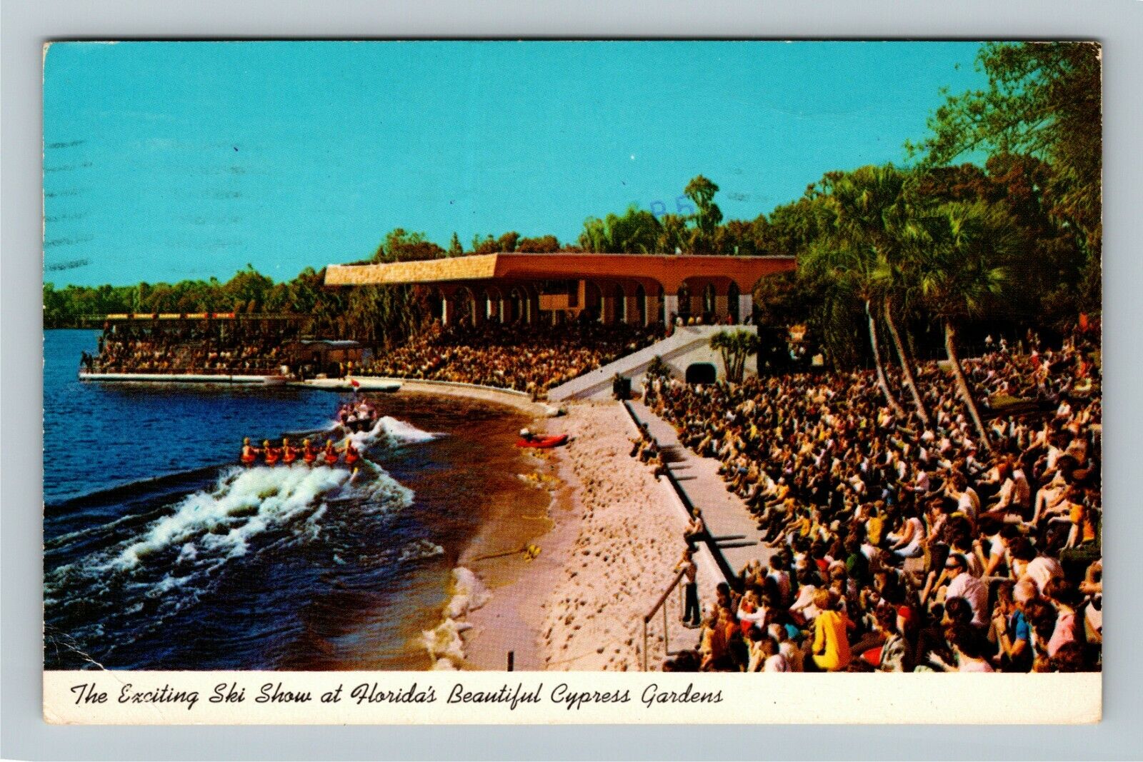 Cypress Gardens FL-Florida, Exciting Ski Show, Crowds, c1979 Vintage Postcard