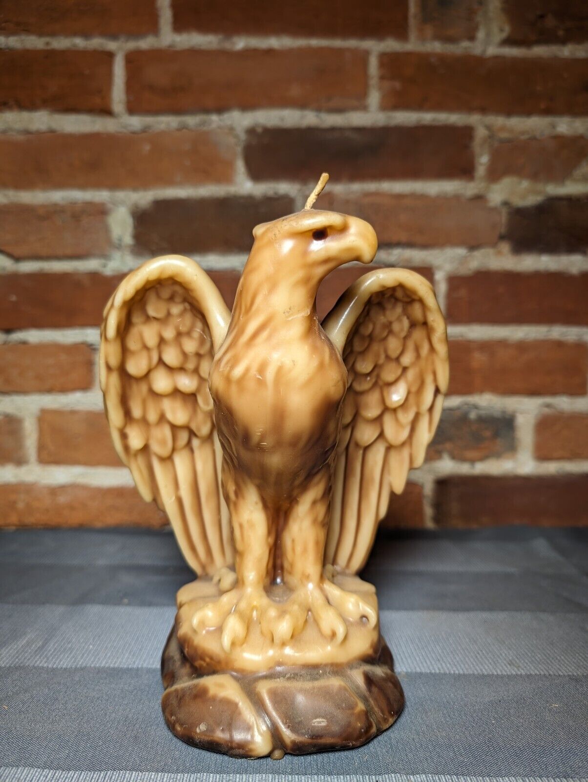 Vintage American Eagle Carved Wax Candle