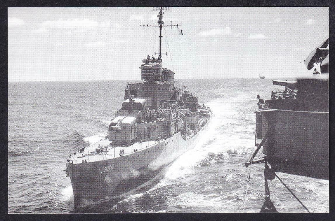 US Navy Destroyer USS HELM DD-388 Navy Ship Postcard