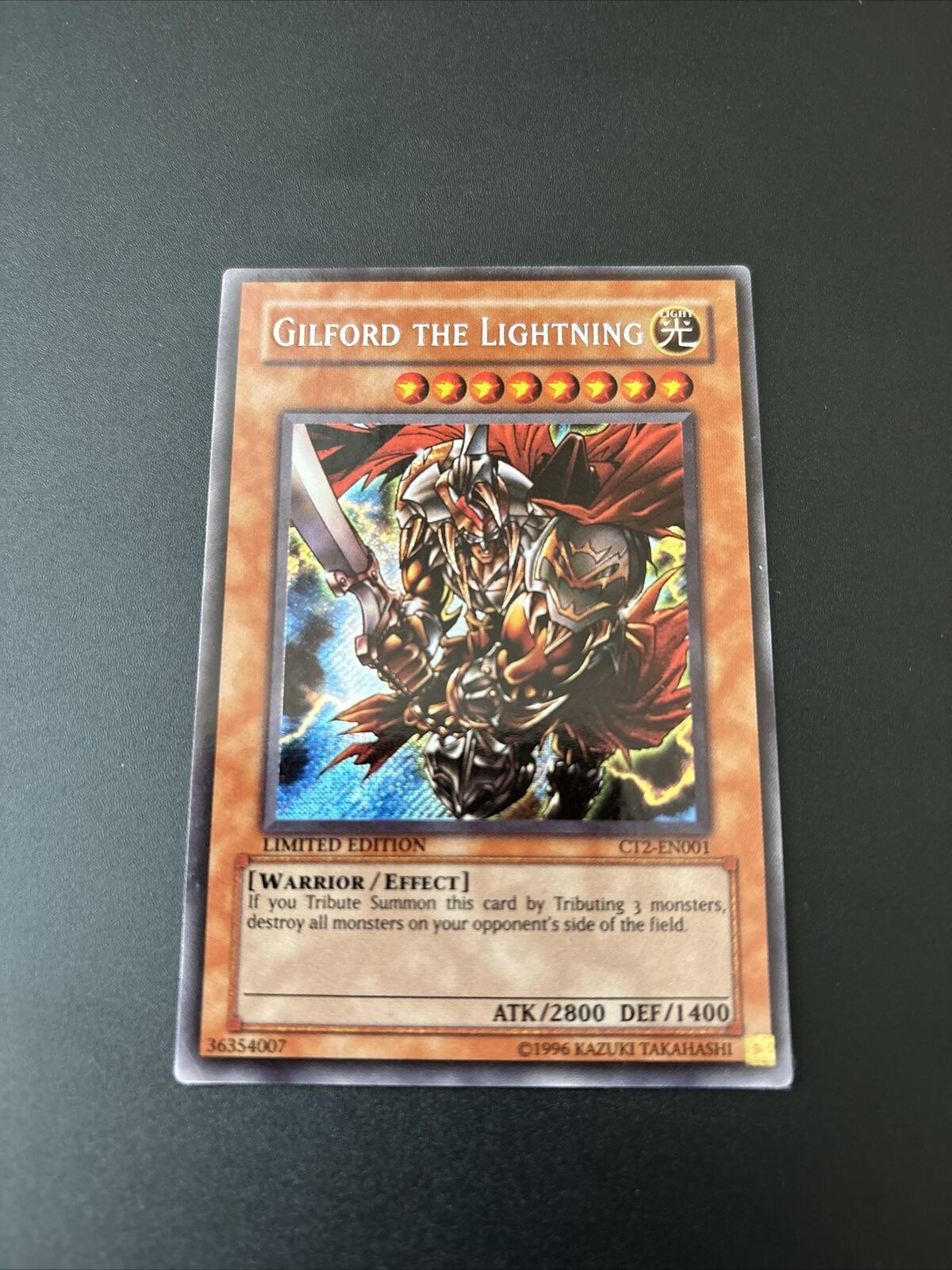 Gilford The Lightning CT2-EN001 Secret Rare Limited Edition NM / LP Yugioh Card