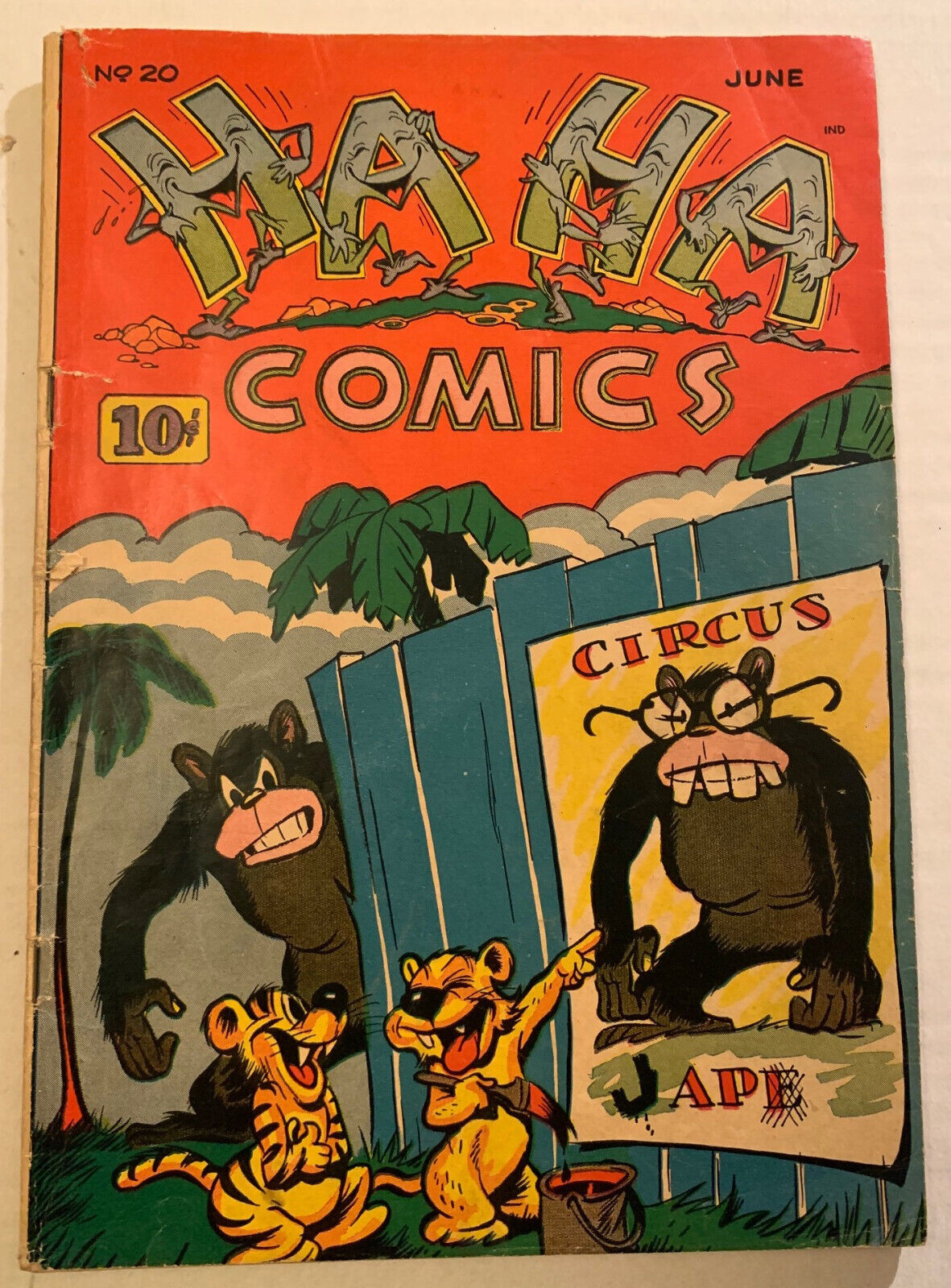 Ha Ha Comics #20 1945 WWII propaganda cover