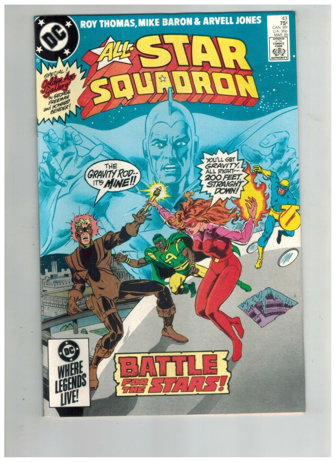 All Star Squadron 43  Battle For The Stars   VF/NM 1985 DC Comic
