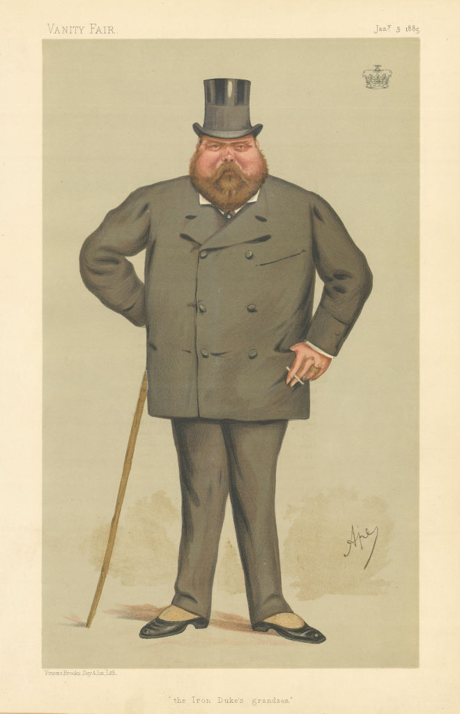 VANITY FAIR SPY CARTOON. Duke of Wellington \'the Iron Duke\'s Grandson\' 1885