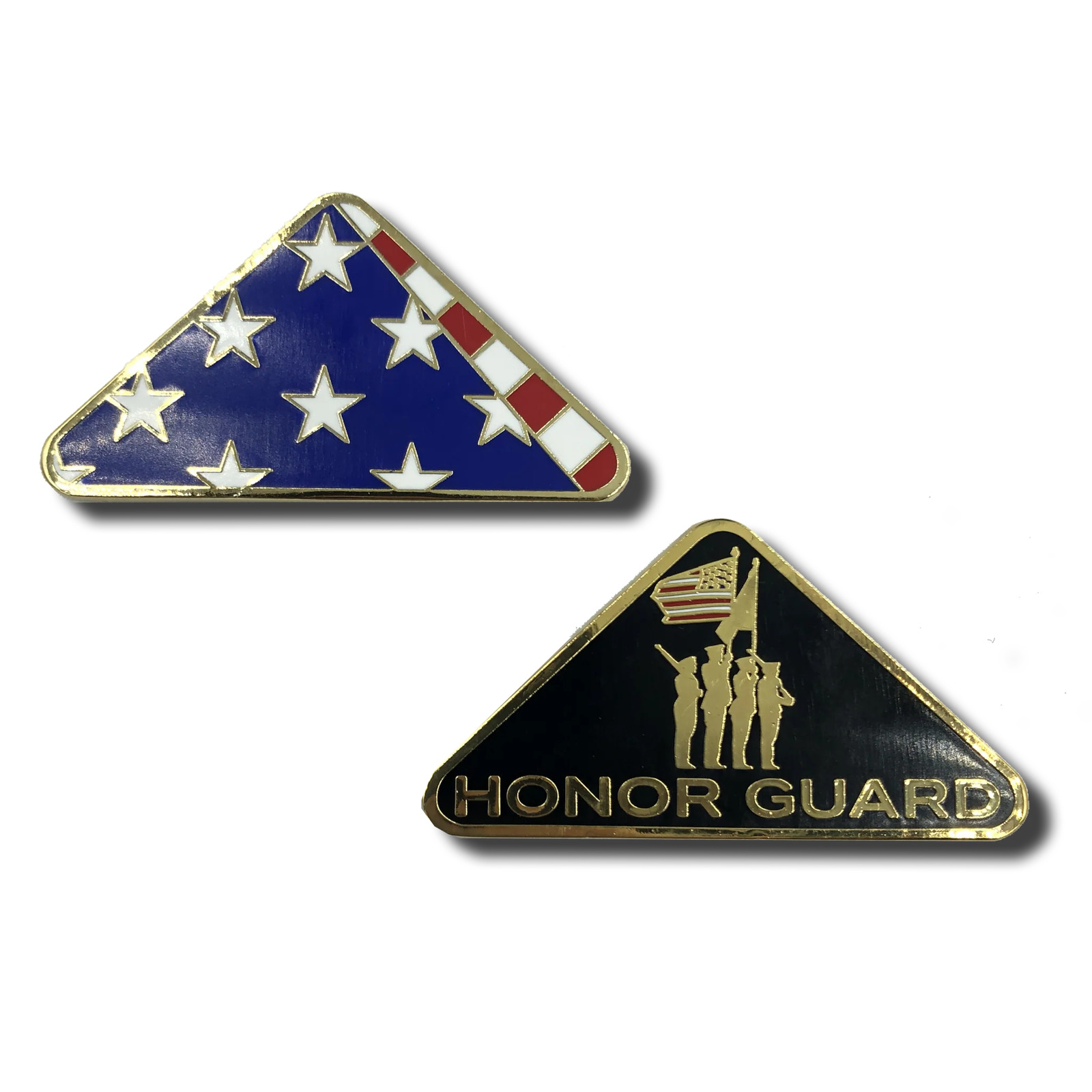 Honor Guard Folded Flag Challenge Coin Police CBP Military I-018