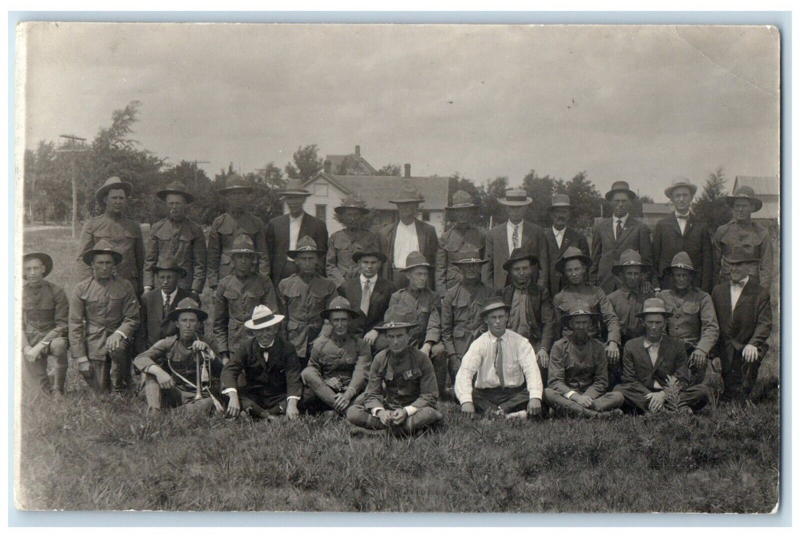 Brunswick NE, Military Army Mexican American War Camp RPPC Photo Postcard