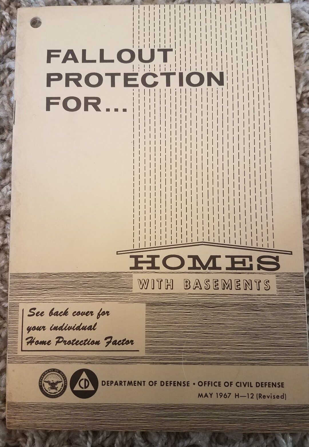 1967 DOD Civil Defence Fallout Protection For Homes W/ Basements- Cold War Good