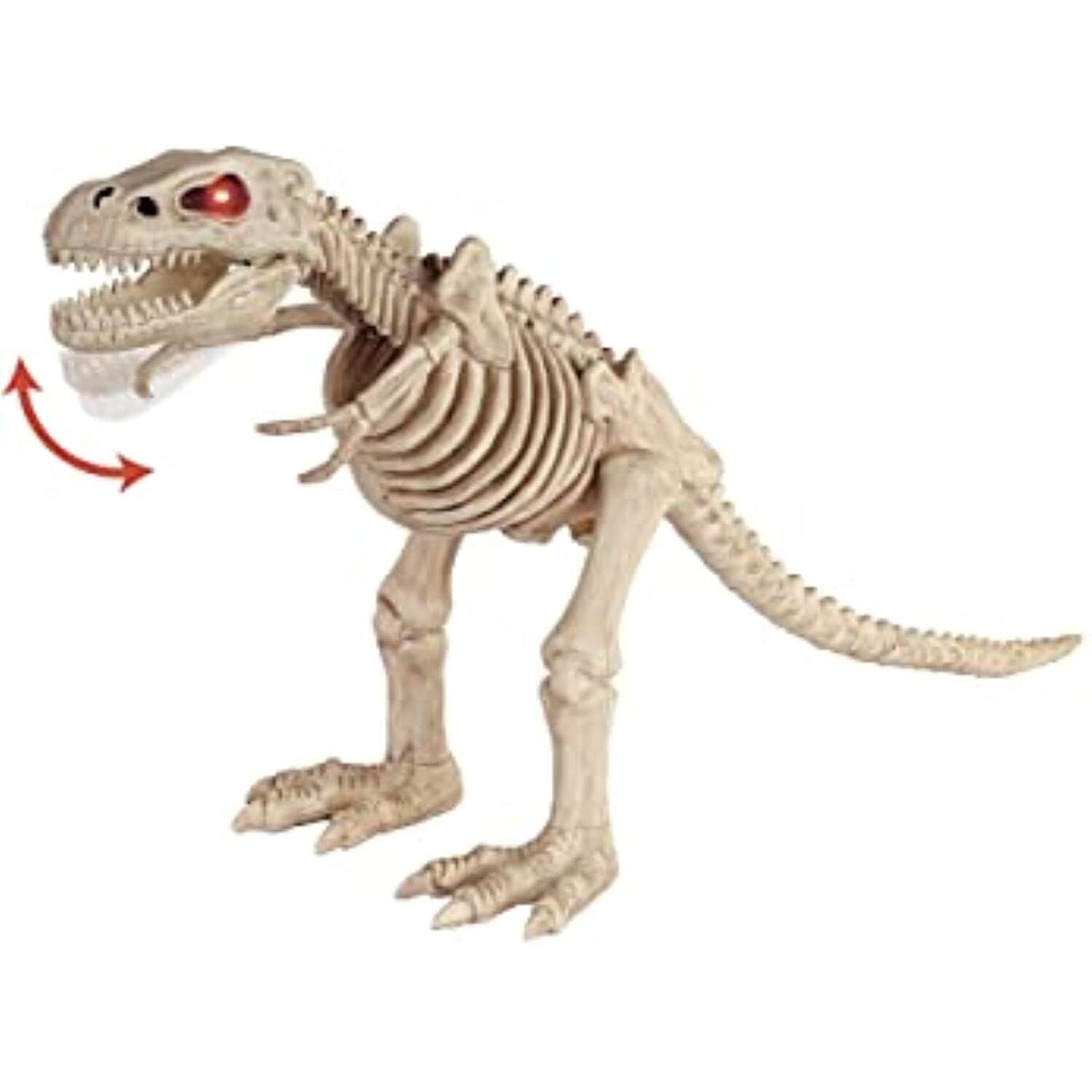 Seasons Crazy Bones 16 in. Prelit T Rex Dinosaur Halloween Decor