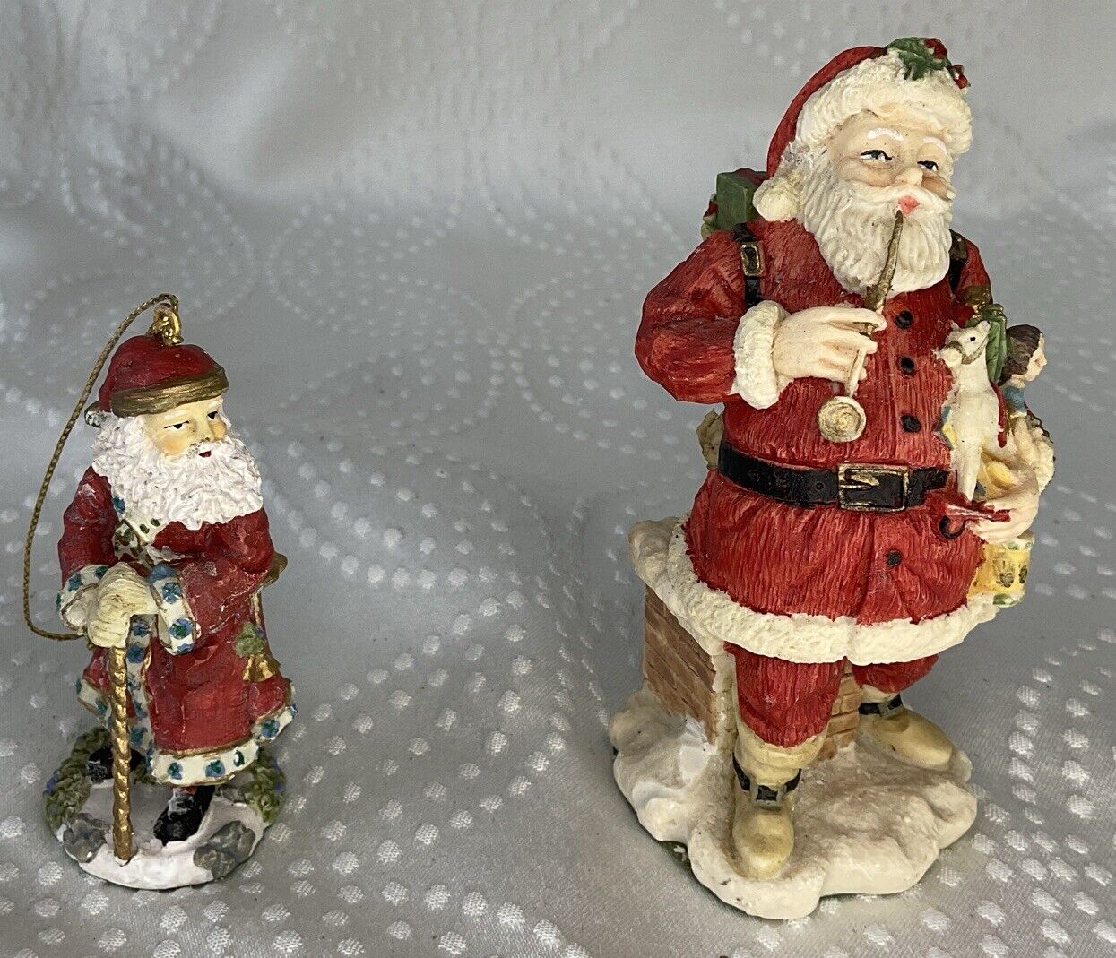 International Santa Claus Collection US Santa Figure & Babbo Natale Ornament