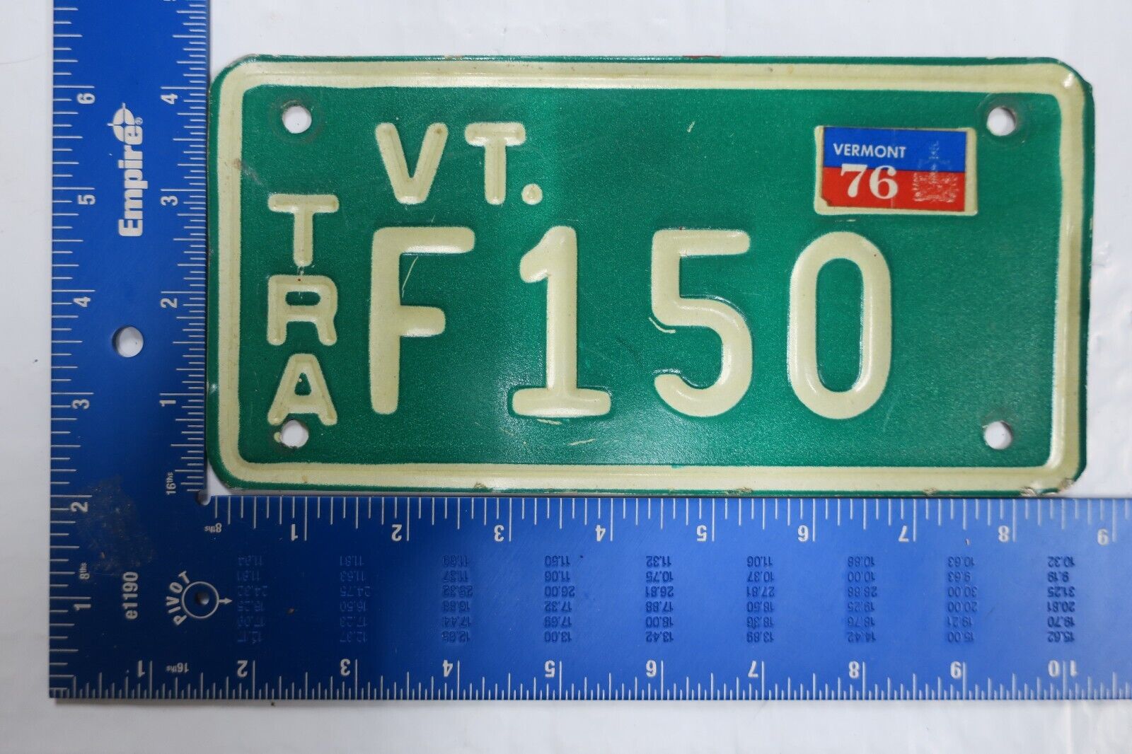 1976 76 VERMONT VT TRAILER TRL LICENSE PLATE TAG # F150 F-150 FORD PICKUP TRUCK