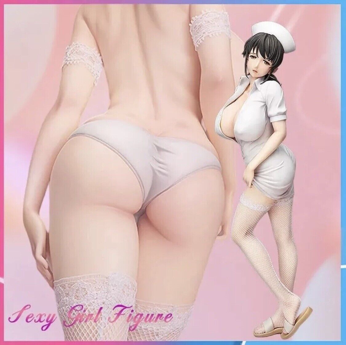 26cm Hot Sexy  Anime Figure Akabane Mami Sexy Nurse B-style Manga Hentai