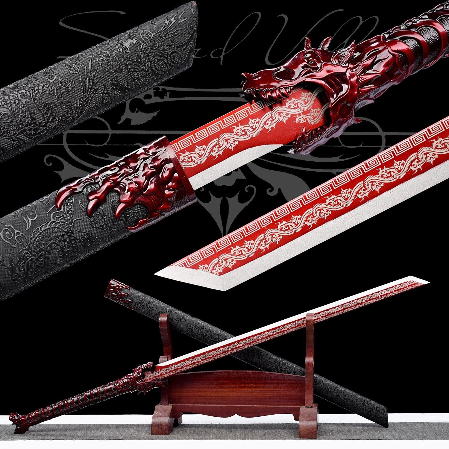 Handmade Katana/Collectible/Dragon Sword/Full Tang/Fighting Master/Full Tang