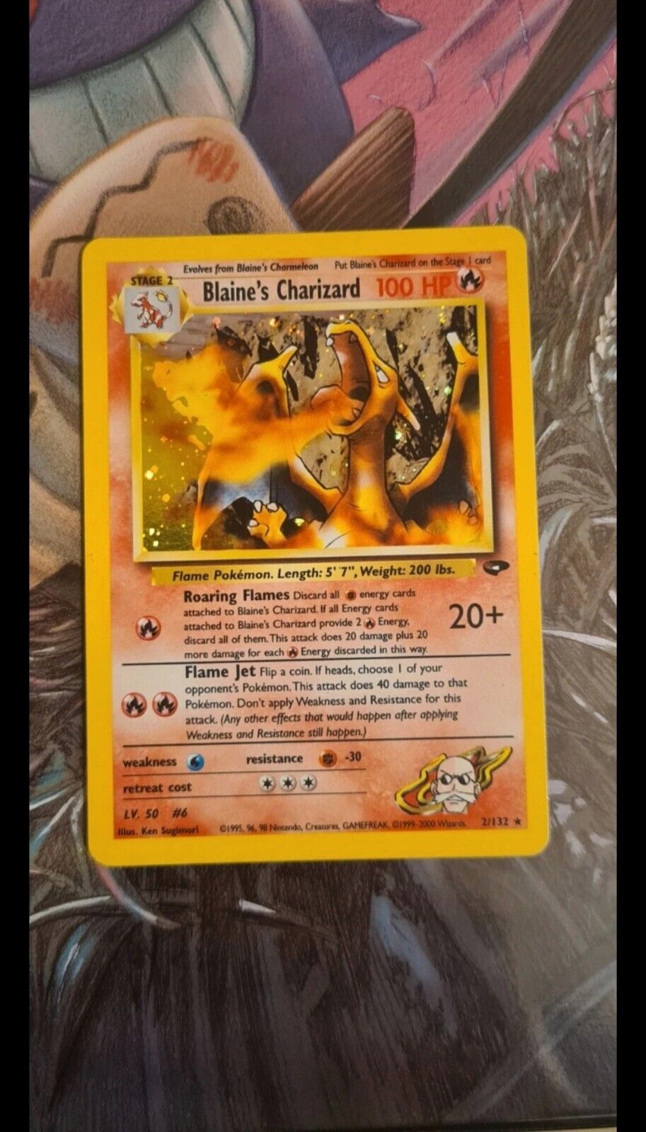 Pokemon Blaine\'s Charizard 2/132 Gym Challenge Wizard of the Coast Eng Exc 