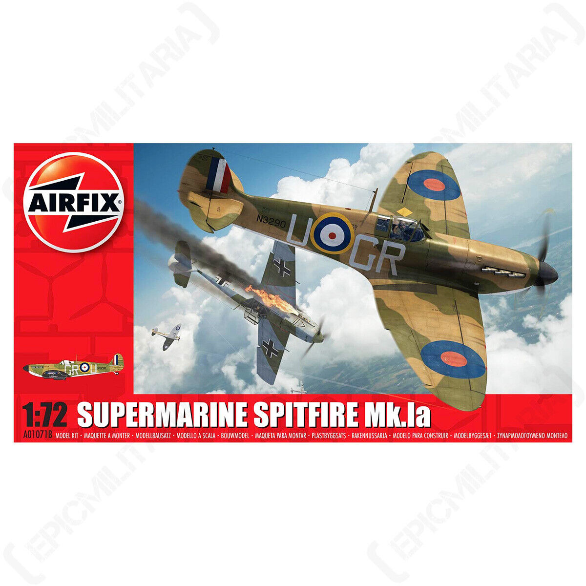 Airfix 1/72 Supermarine Spitfire MK.Ia Plane Model Kit