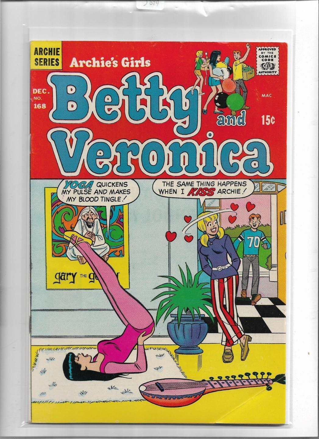 ARCHIE'S GIRLS BETTY AND VERONICA #168 1969 FINE 6.0 3849