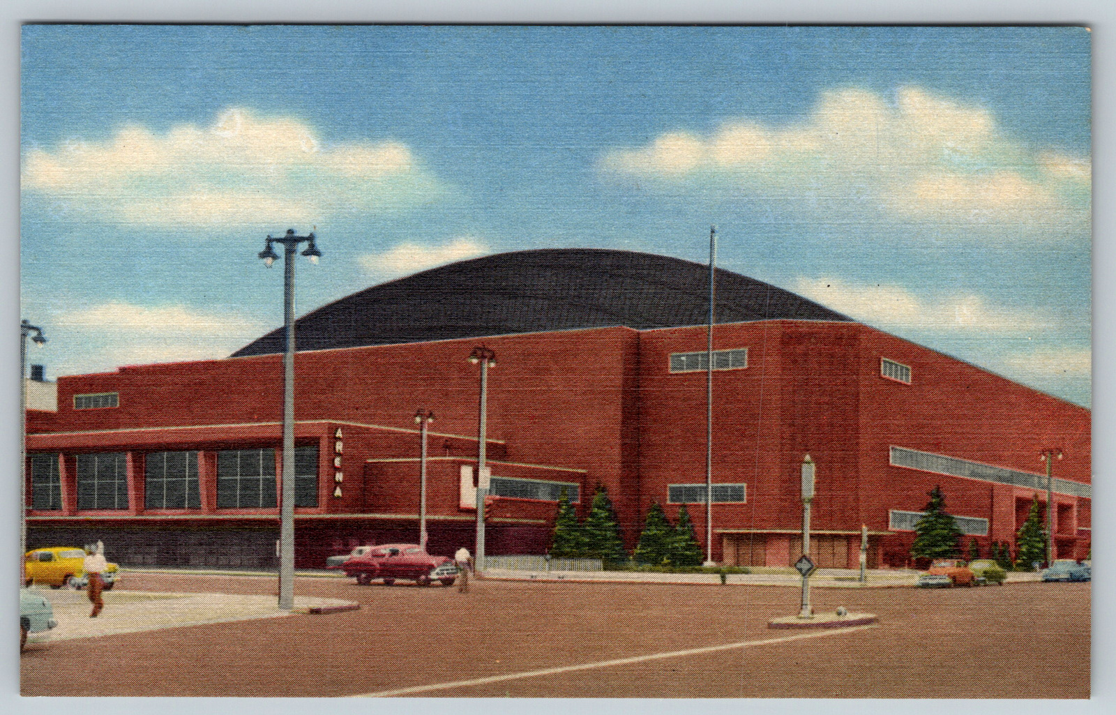 c1940s Milwaukee Arena Wisconsin Arena Vintage Postcard