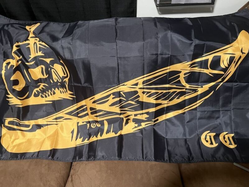 Forward Observations Group Flag - New, Black & Yellow