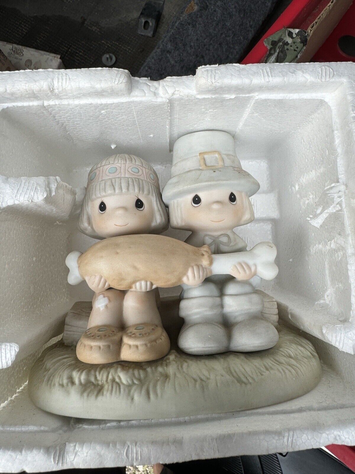 4 BOXES Precious Moments FIGURINES Brotherly Love & Others ~ 1986