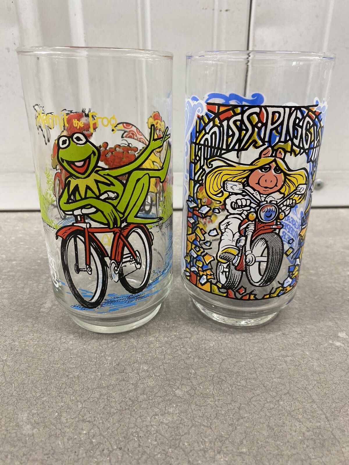 VTG 1981 Kermit And Miss Piggy The Muppet Collectors Glass Cup McDonald’s