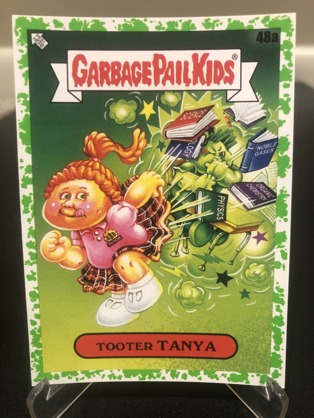 TOOTER TANYA 2020 Topps Garbage Pail Kids Late to School Booger Green #48a
