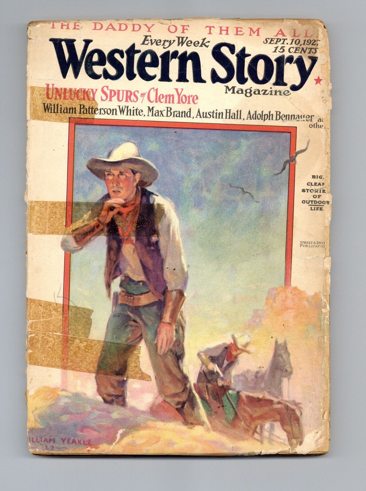 Western Story Magazine Pulp 1st Series Sep 10 1927 Vol. 72 #2 PR