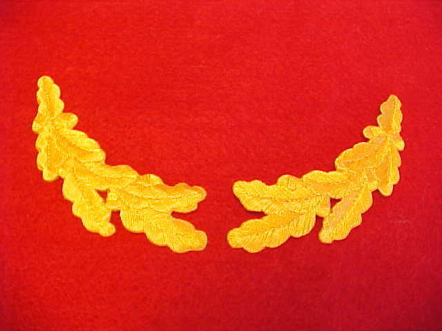 Pair of Scramble Eggs gold for Officer ball cap - heat applied with hot iron